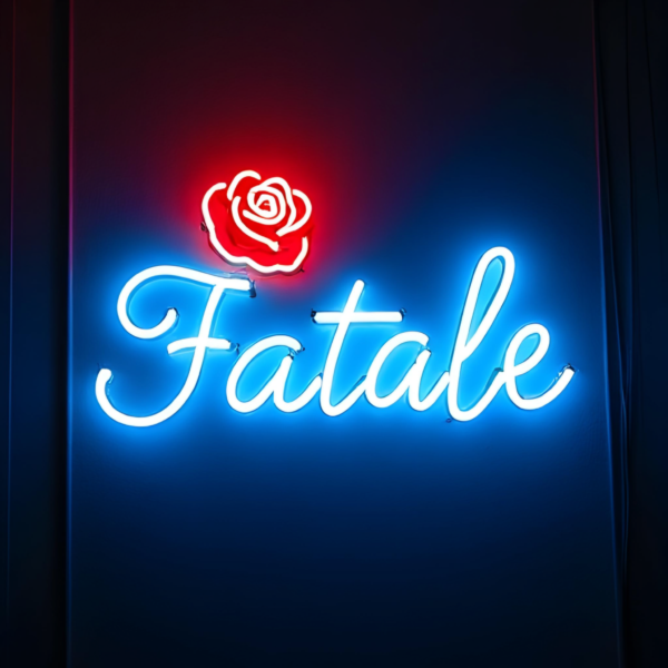 Signe néon "Rose Fatale"