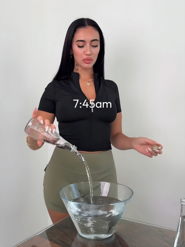 L'une des créatrices de contenu, Lenamycrush, faisant un réel